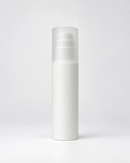 Embalagem airless, Branco, Airless com tampa transparente fosca