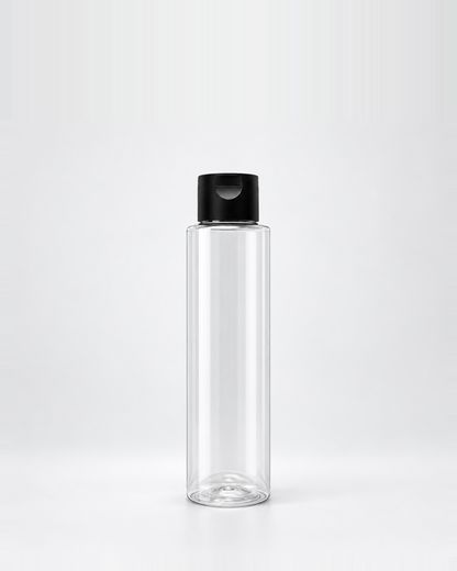 Embalagem transparente com tampa flip-top, Transparente, Tampa flip-top preta