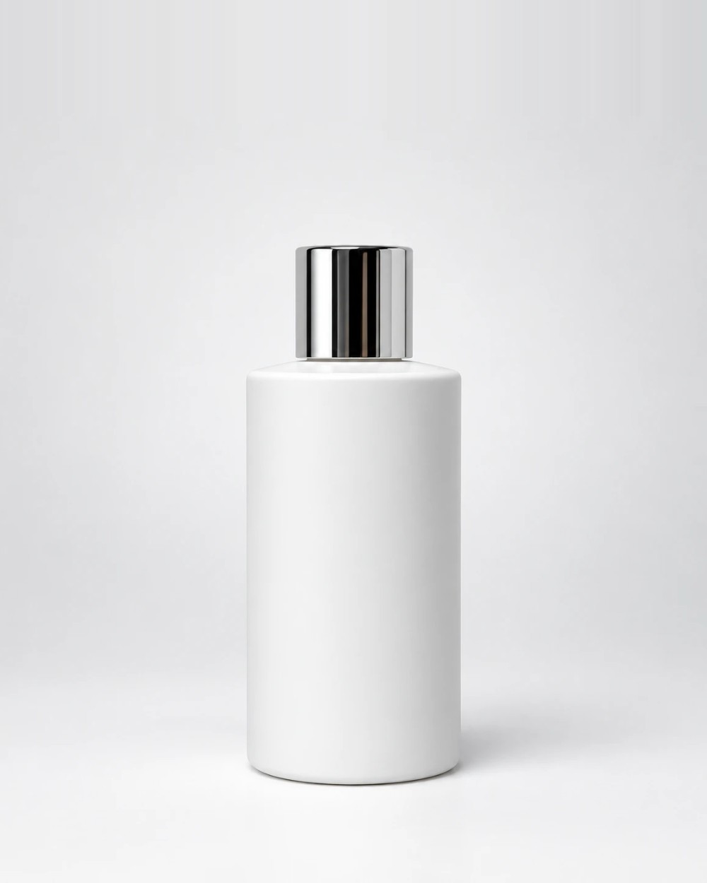 Envase recto bajo, Blanco, Tapa plata
