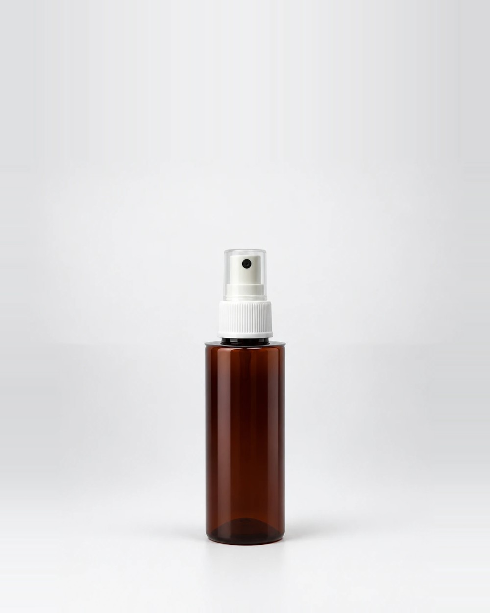 Envase con spray, Ámbar, Spray blanco con sobretapa