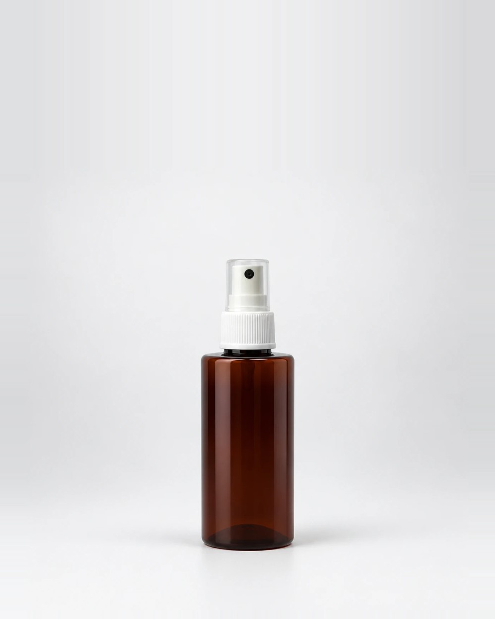 Envase con spray, Ámbar, Spray blanco con sobretapa