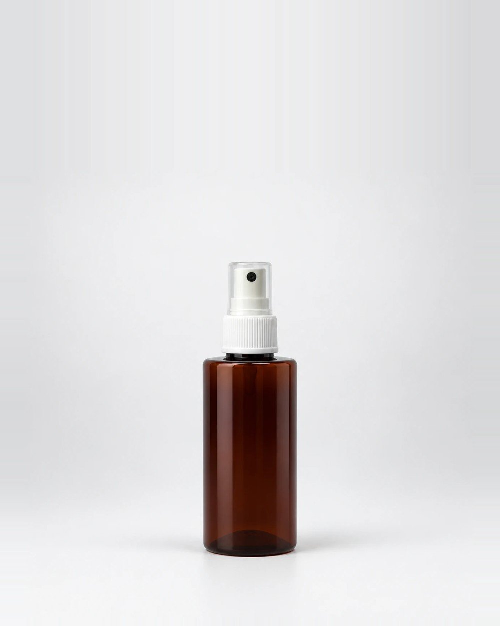 Envase con spray, Ámbar, Spray blanco con sobretapa